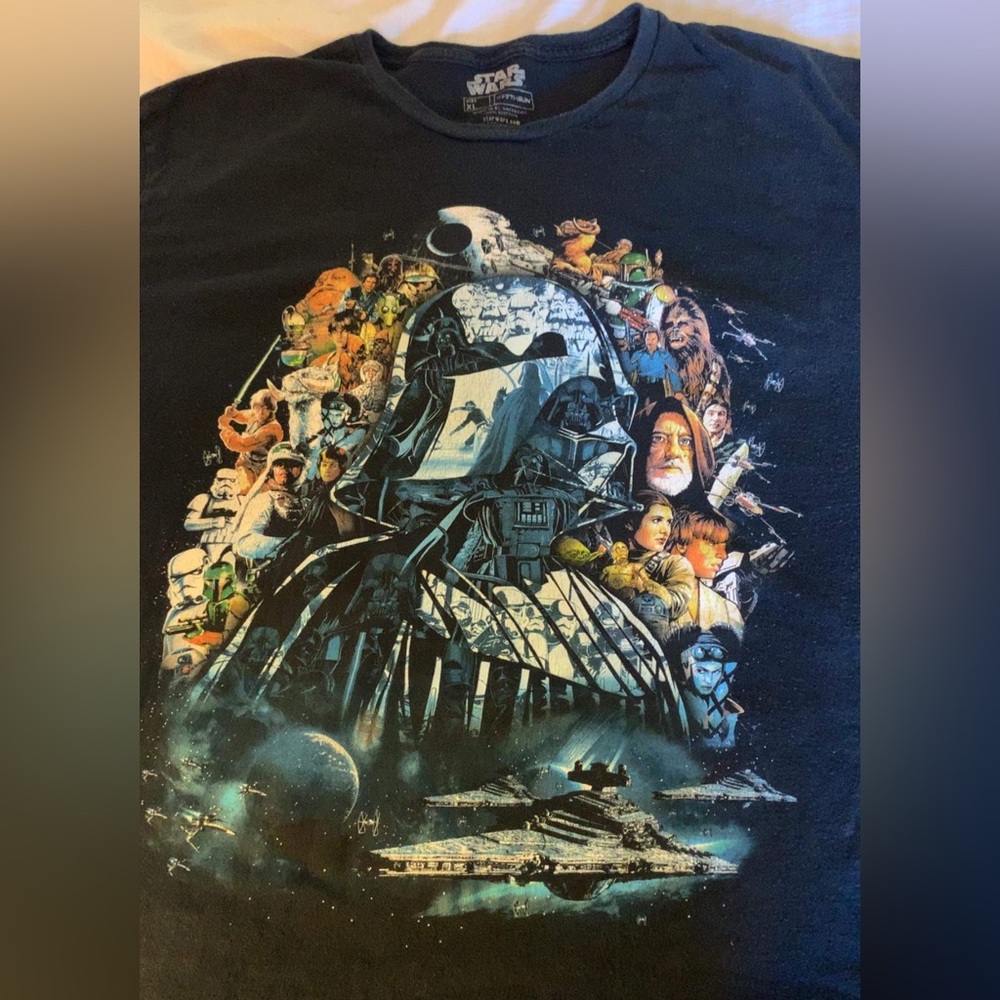 Star Wars T-shirt Cast of Characters Medley Graphic Tee Black